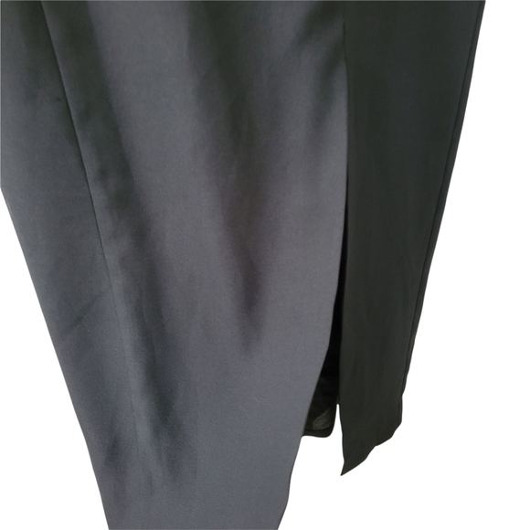 LA bridal vintage long cocktail dress crystal keyhole embellishment formal SZ 12 - Picture 8 of 10